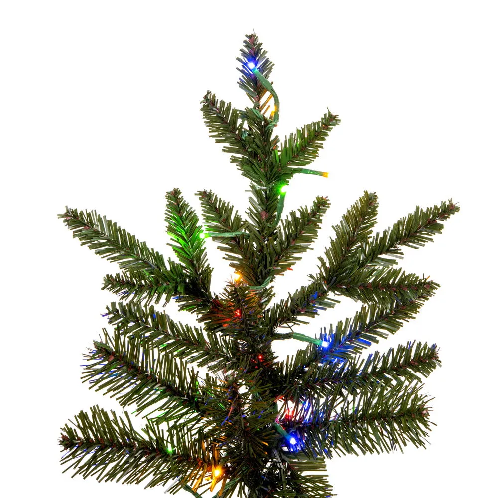 10'x59" Natural Slim Artificial Xmas Tree 3mm LED Color Changing Light