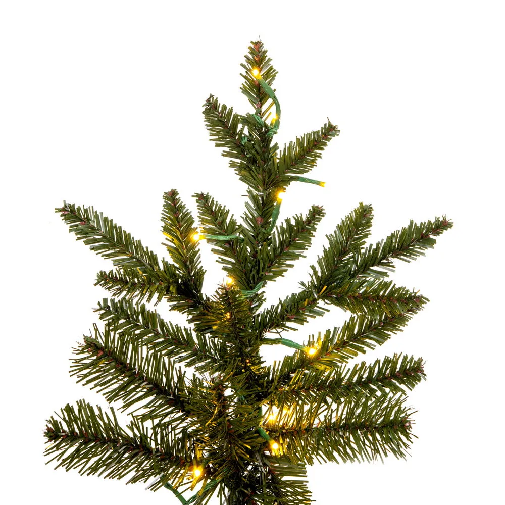 10'x59" Natural Slim Artificial Xmas Tree 3mm LED Color Changing Light