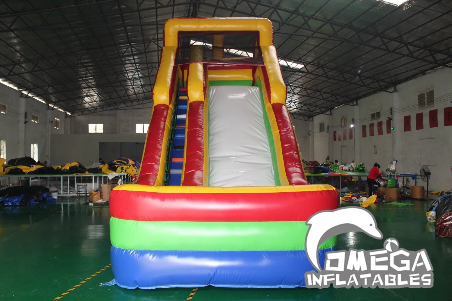 18FT Ninja Rainbow Dry Slide Inflatables Wholesale