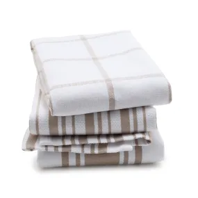 3-Piece Organic Cotton Kitchen Towel Set | Taupe