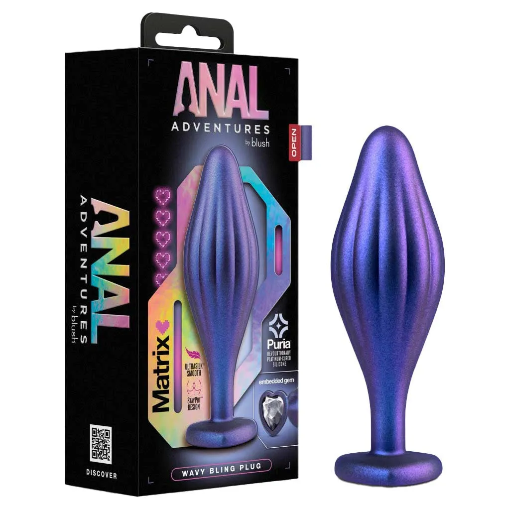 Anal Adventures Matrix Wavy Bling 4.5" Anal Plug