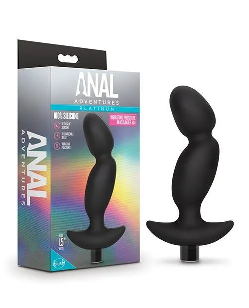 Anal Adventures Platinum Silicone Rechargeable Vibrating Prostate Massager