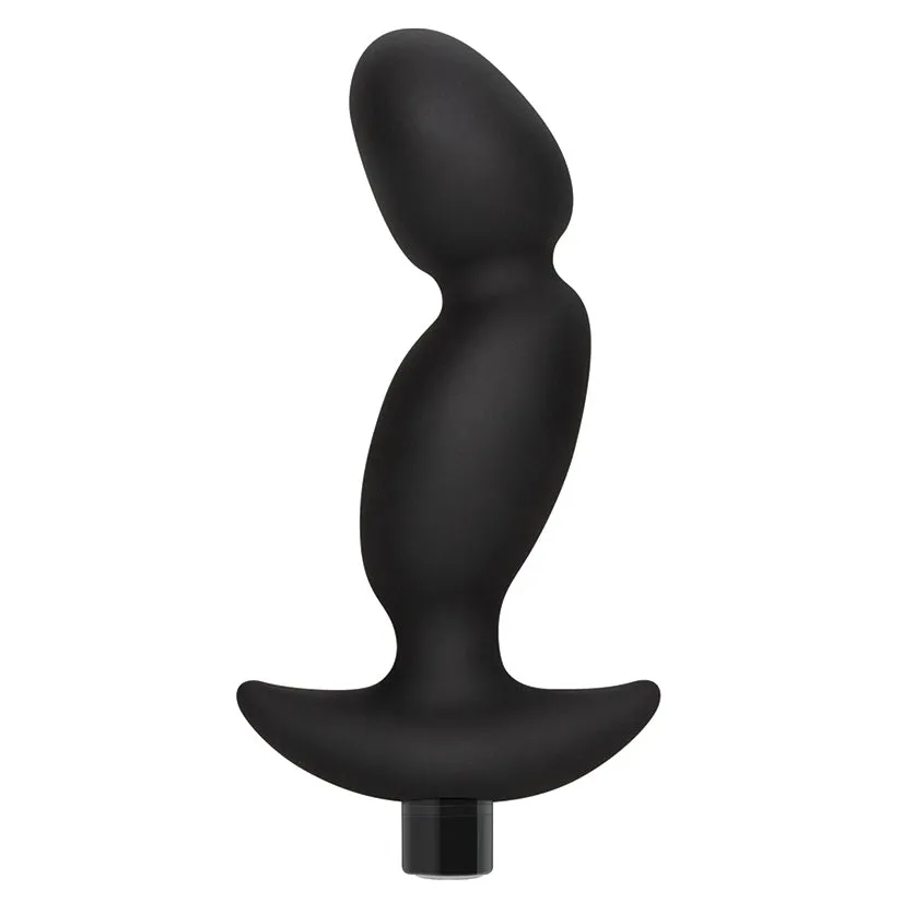 Anal Adventures Platinum Silicone Vibrating Prostate Massager 04  -Black