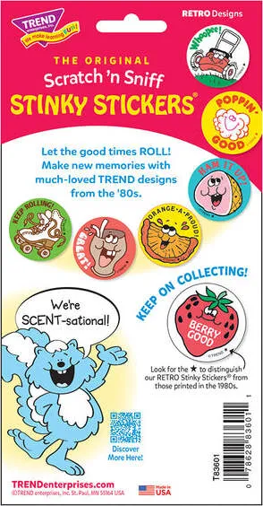 Berry Good - Strawberry scent Retro Stinky Stickers® (24 ct.)