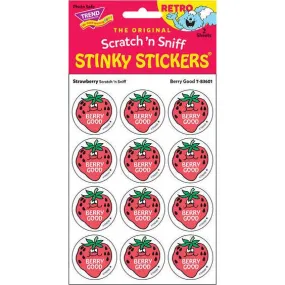 Berry Good - Strawberry scent Retro Stinky Stickers® (24 ct.)