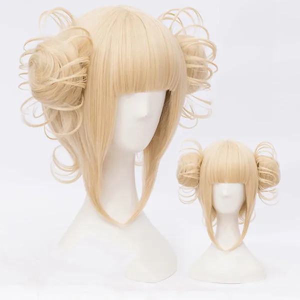 College wind milk golden wig PL10116