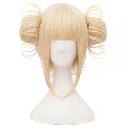 College wind milk golden wig PL10116