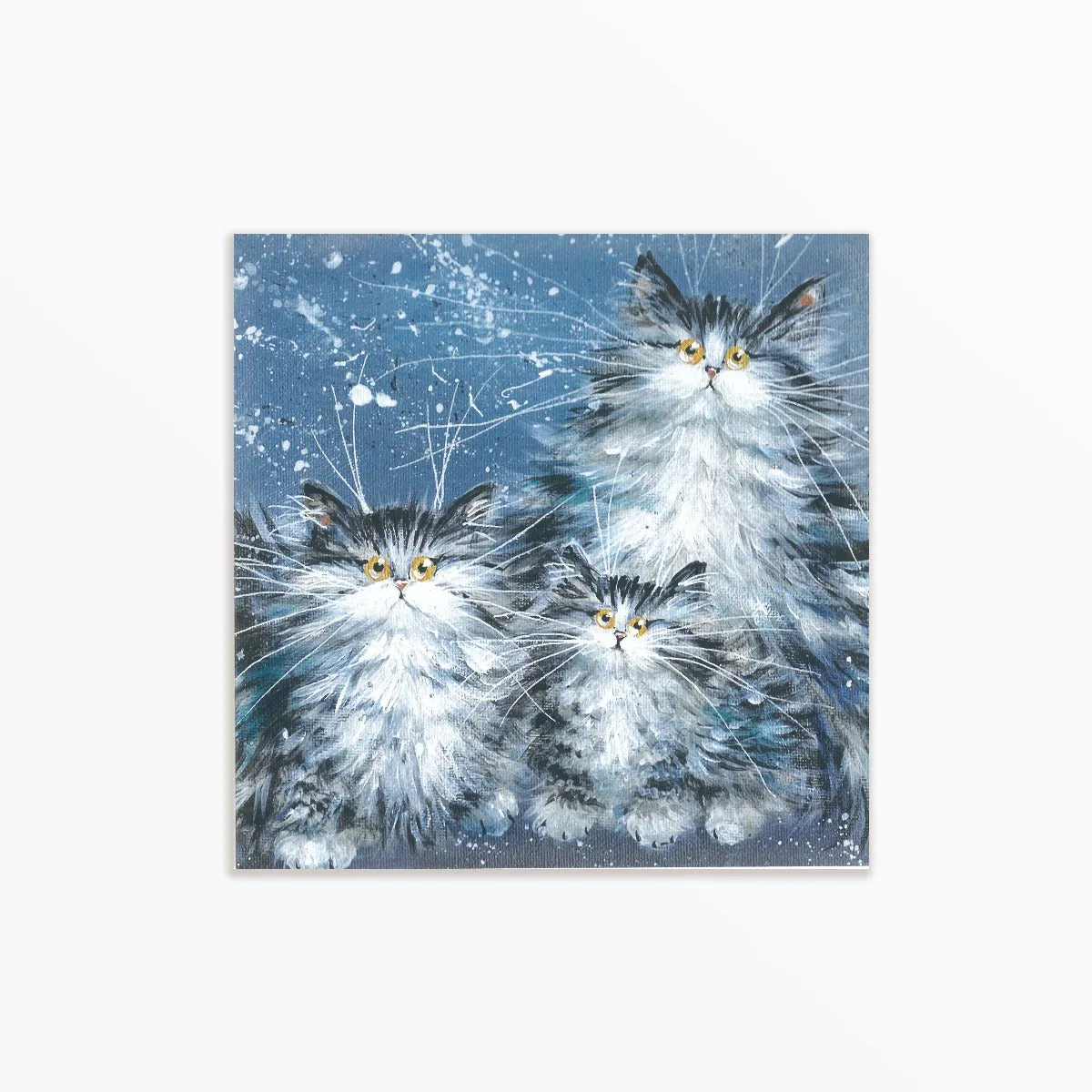 Fluffy Tabby Family (15cmx15cm)