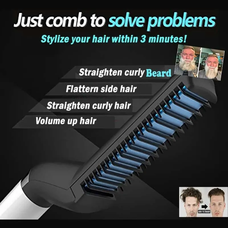 Hair And Beard Straightening Comb