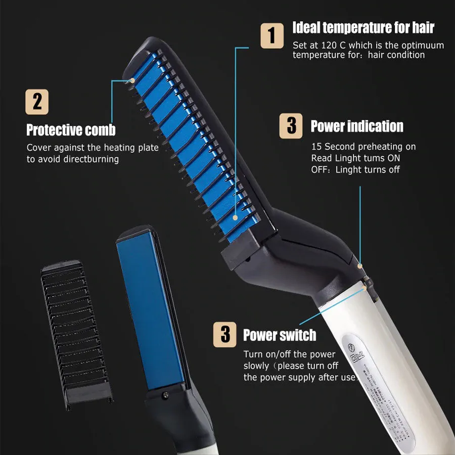 Hair And Beard Straightening Comb