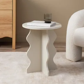 Iris Wavey Side Table - Beige