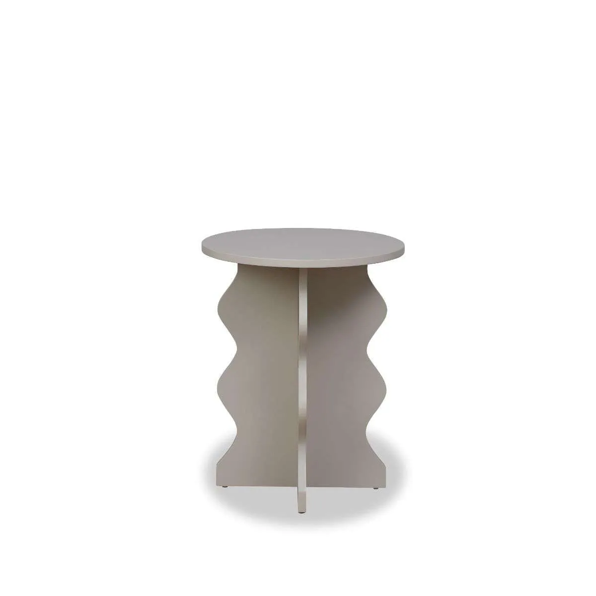 Iris Wavey Side Table - Beige