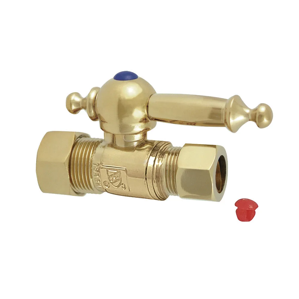 Kingston Brass 5/8" OD Comp X 1/2" OD Comp Straight Shut-Off Valve