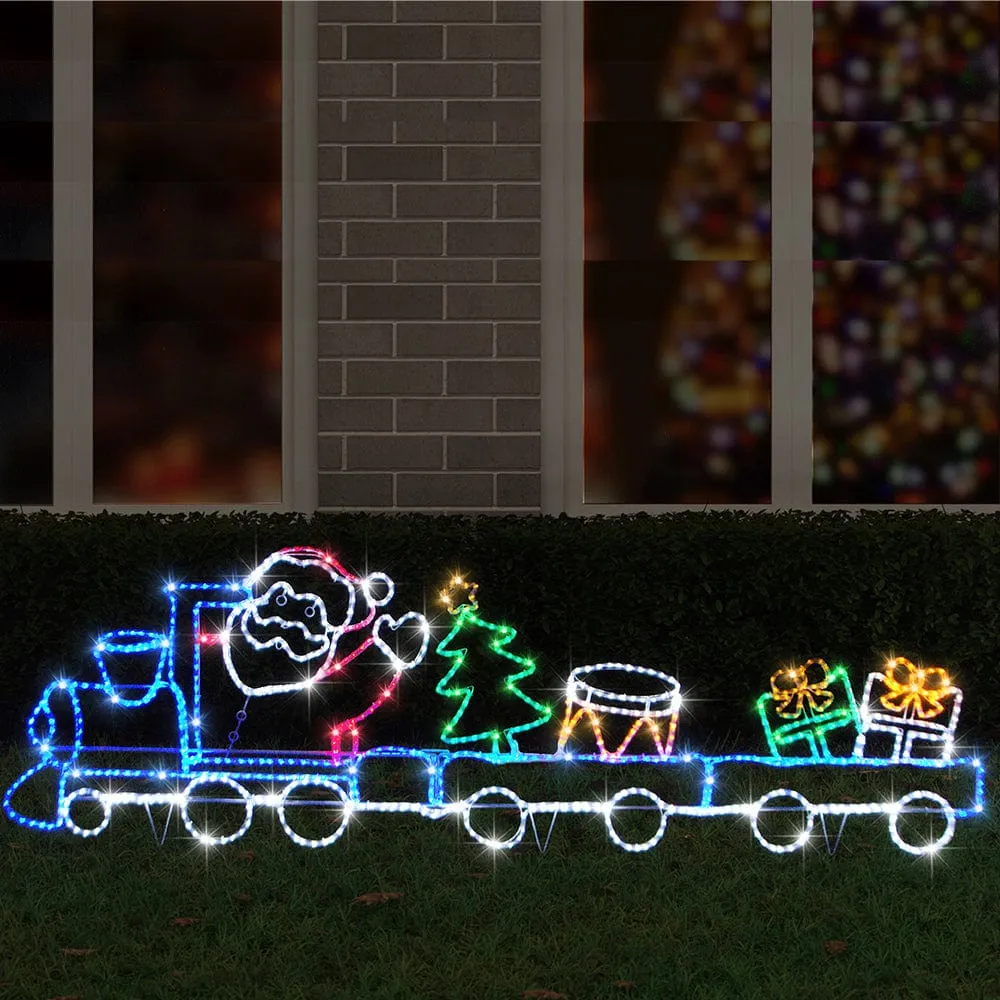 LED Ropelight Flashing Santa Train