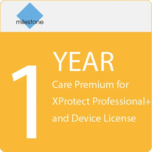 Milestone Care Premium for XProtect Professional  Device License 1Y MCPR-YXPPPLUSDL