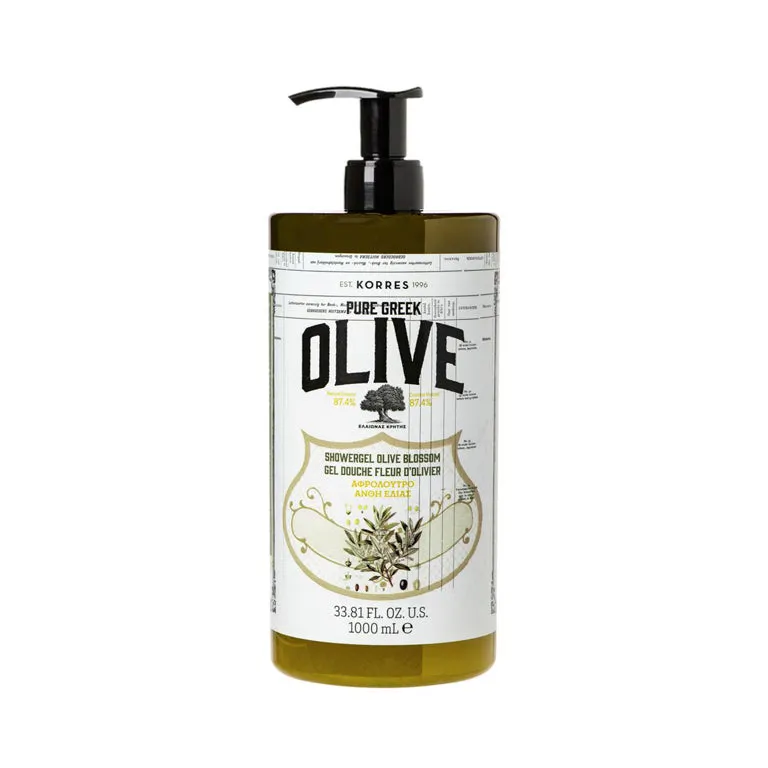 Pure Greek Olive Oil Shower Gel Olive Blossom 1 Liter