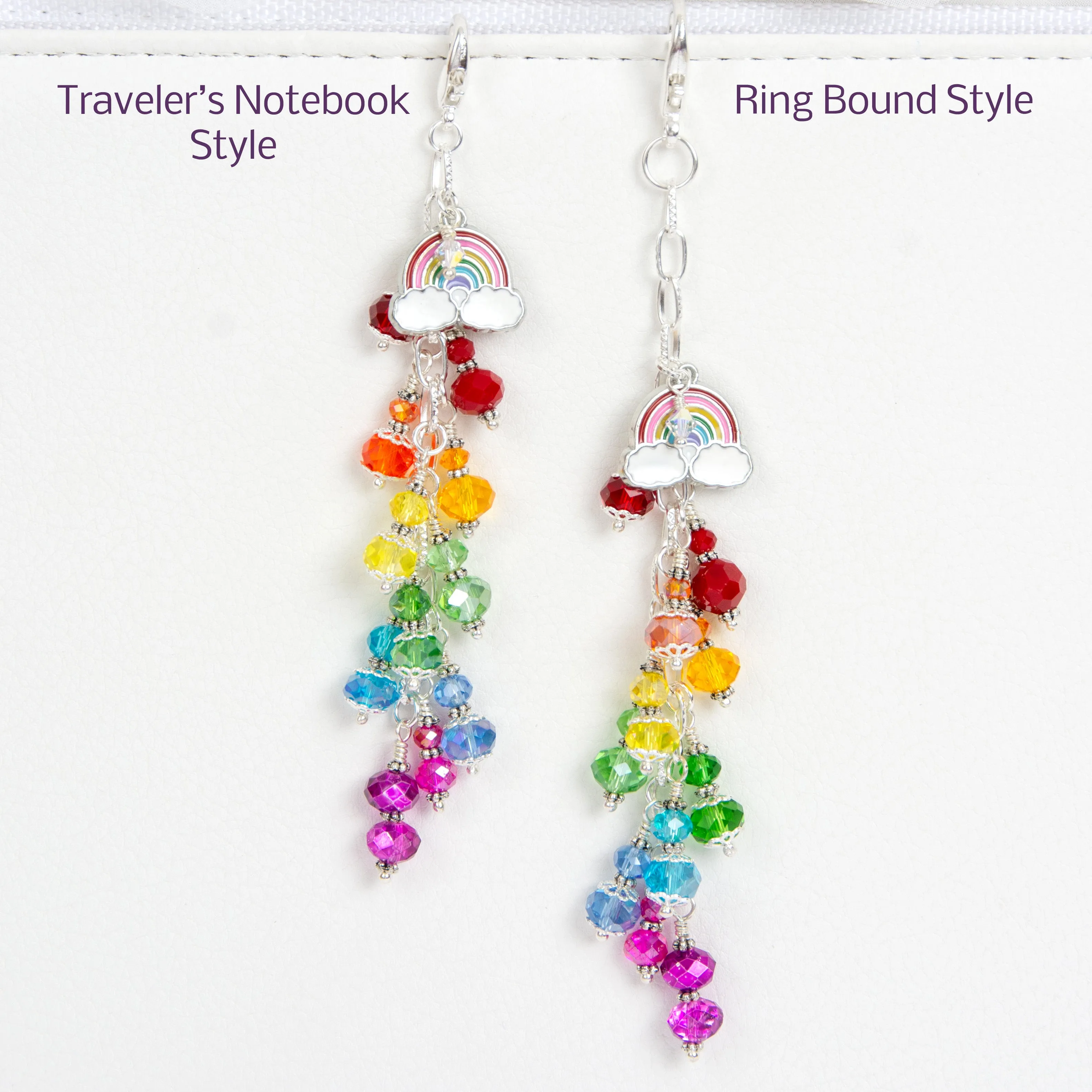 Rainbow Planner Charm with a Rainbow of Crystals