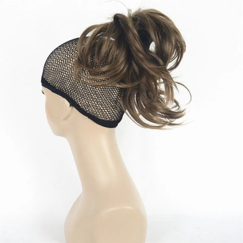 Short Natural Wave Ponytail Extension with Claw Clip Hairpiece