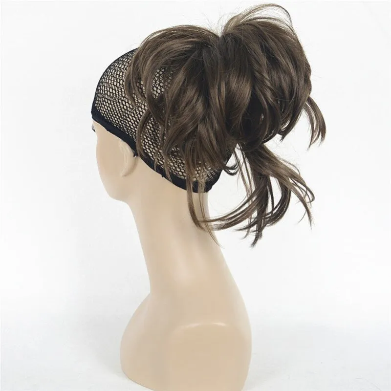 Short Natural Wave Ponytail Extension with Claw Clip Hairpiece