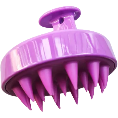 Silicone Scalp Shampoo Massager - Purple