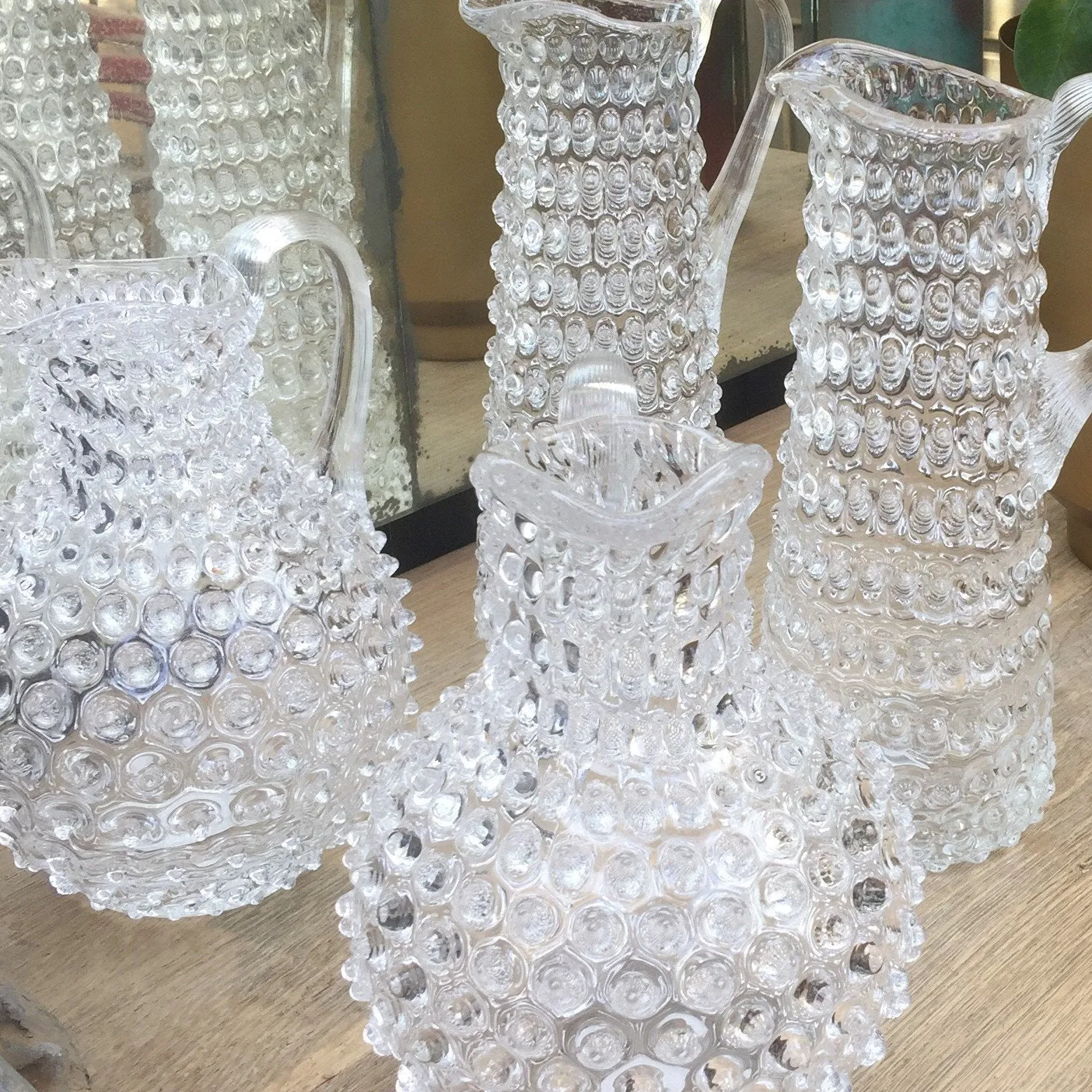 Straight-Sided Hobnail Jug - Small 350ml - Various Colours