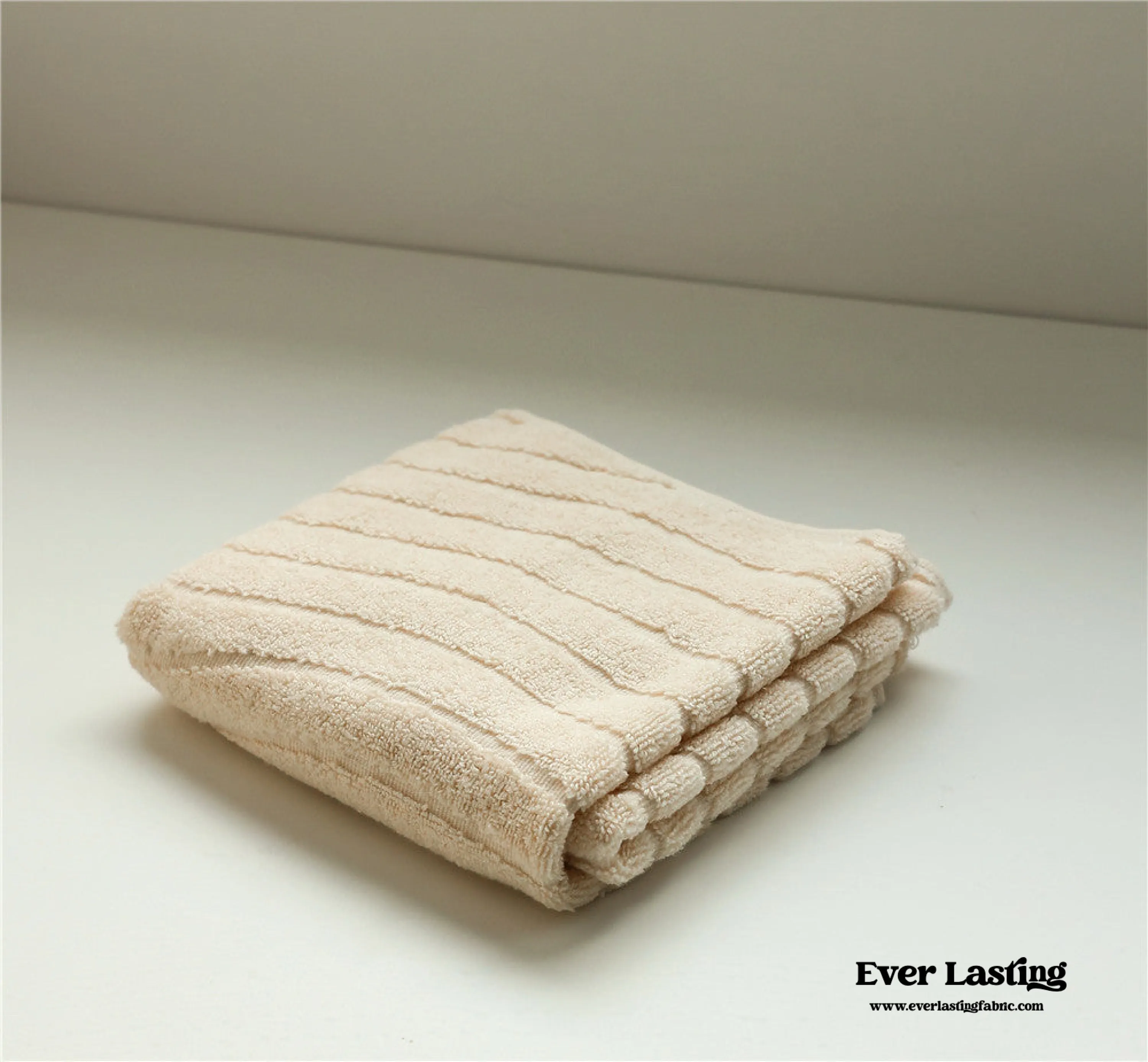 Wavy Cotton Towel / Beige