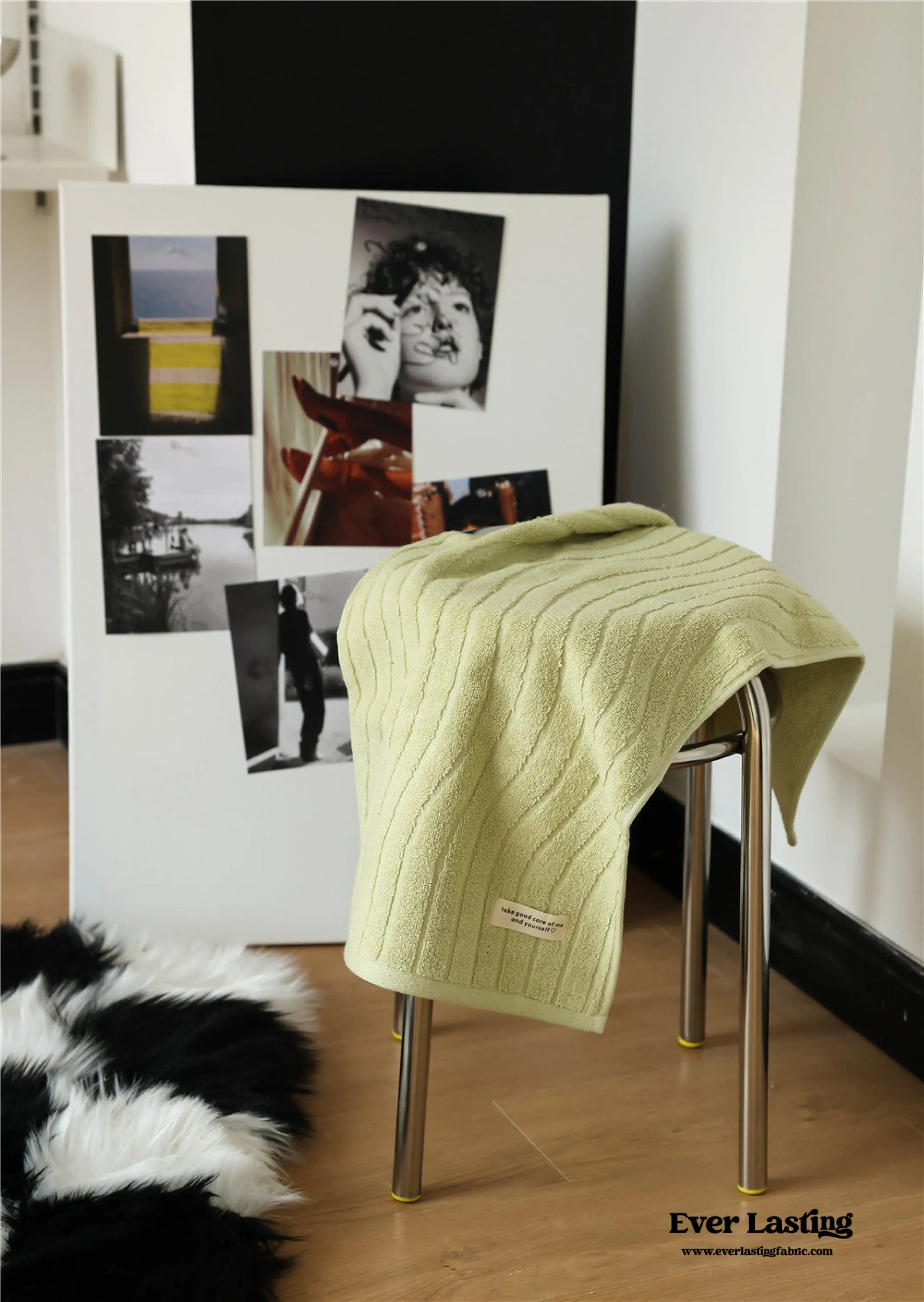 Wavy Cotton Towel / Beige